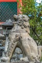 Komainu Ã§â¹âºÃ§Å Â¬ Lion-Dog guardian at Niomon Ã¤Â»ÂÃ§Å½â¹Ã©ââ¬ Deva Gate of Kiyomizu-dera Buddhist Temple. Royalty Free Stock Photo